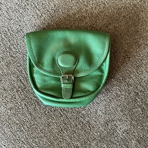 Zara Green Leather Vintage Crossbody Bag